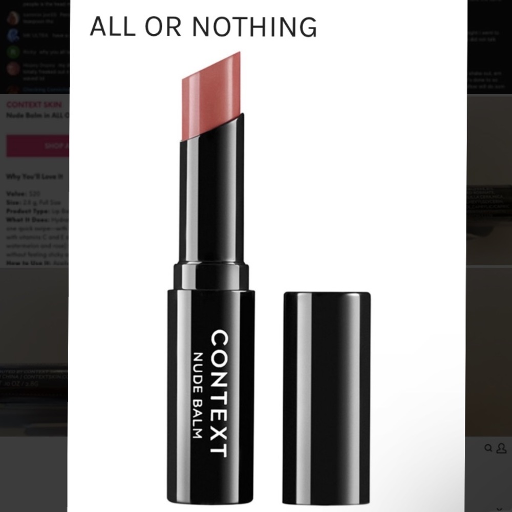 CONTEXT SKIN - Nude Balm in ALL OR NOTHING 2.8 g, Full Size - Unopened & Sealed